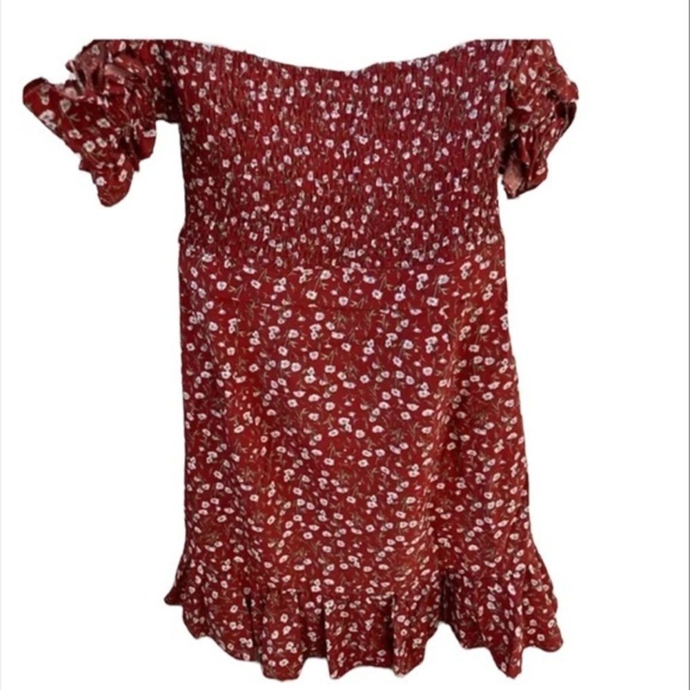 Shein Mini Floral Dress off the shoulder Size XS